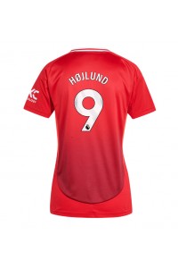 Fotbalové Dres Manchester United Rasmus Hojlund #9 Dámské Domácí Oblečení 2024-25 Krátký Rukáv